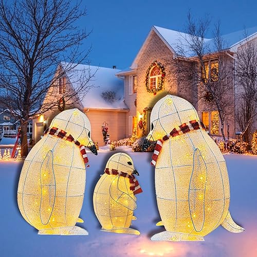 Outdoor Christmas Decorations，Christmas Penguin for Windows